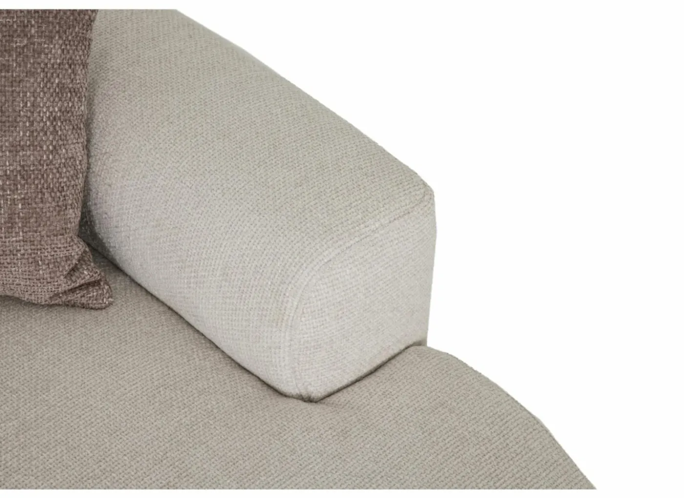 Hoeksalon Liva 325x161cm - stof - wit