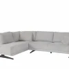 Hoeksalon Maltese  276x215cm - stof - lichtgrijs
