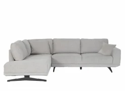 Hoeksalon Maltese  276x215cm - stof - lichtgrijs