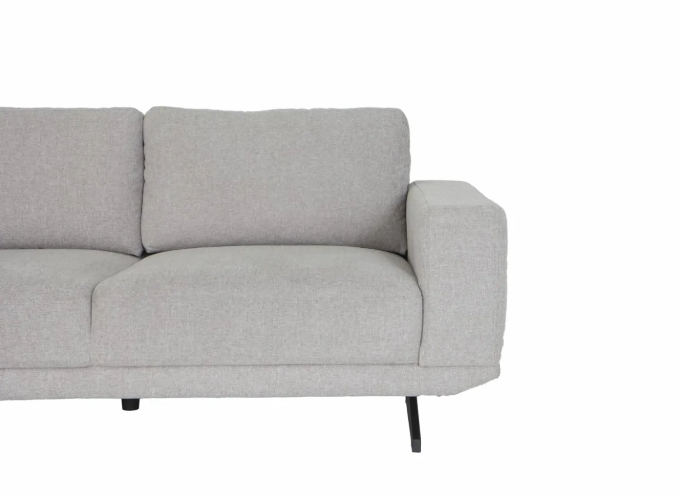Hoeksalon Maltese 276x215cm - stof - lichtgrijs