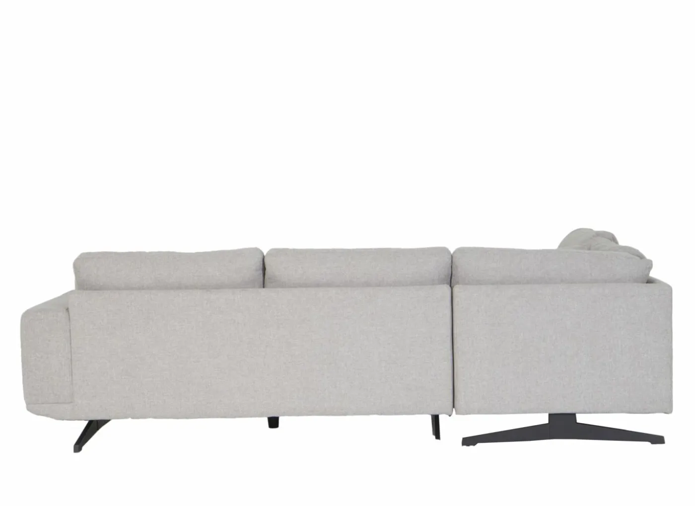 Hoeksalon Maltese 276x215cm - stof - lichtgrijs