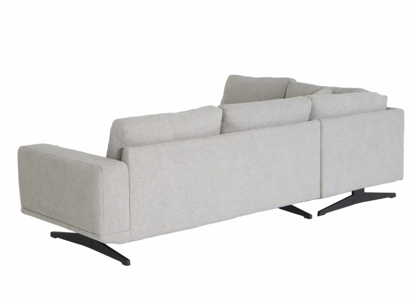 Hoeksalon Maltese 276x215cm - stof - lichtgrijs