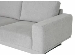Hoeksalon Maltese 276x215cm - stof - lichtgrijs