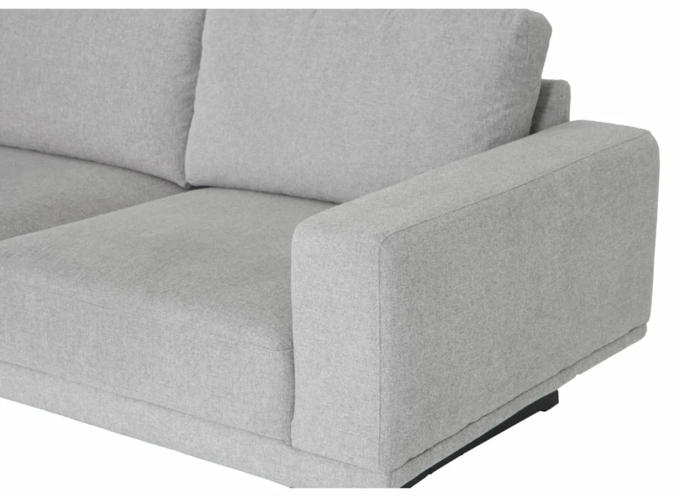Hoeksalon Maltese 276x215cm - stof - lichtgrijs