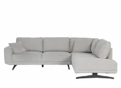 Hoeksalon Maltese 276x215cm - stof - lichtgrijs
