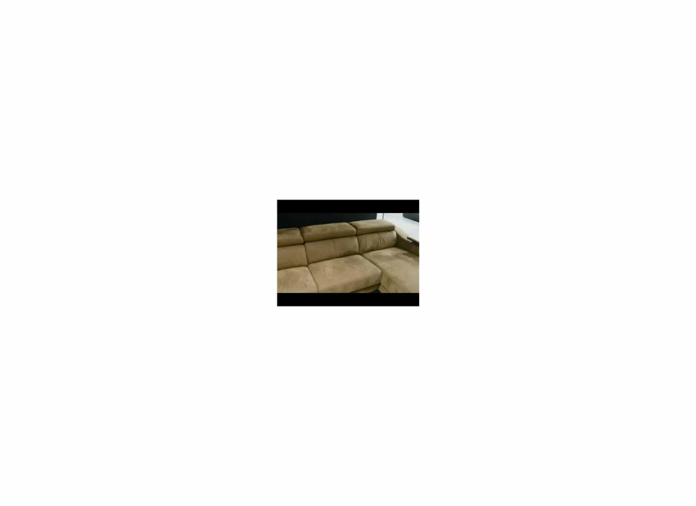 Hoeksalon Mana 272x174cm - stof - cognac met relax