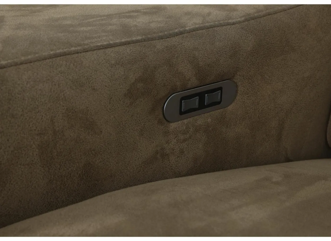 Hoeksalon Mana 272x174cm - stof - cognac met relax