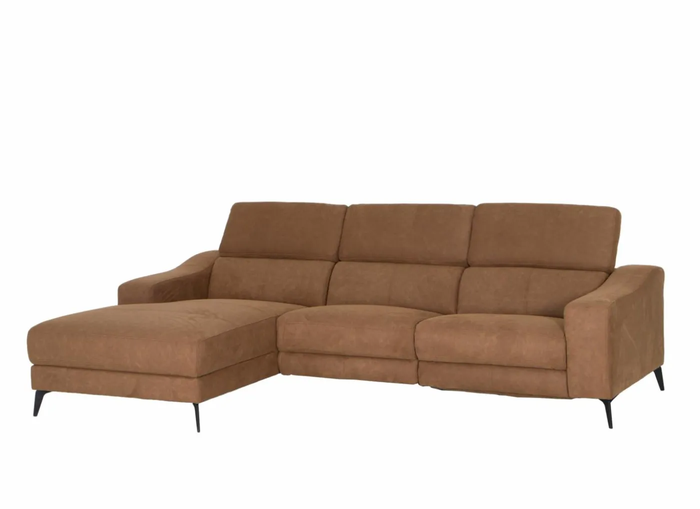 Hoeksalon Mana 272x174cm - stof - cognac