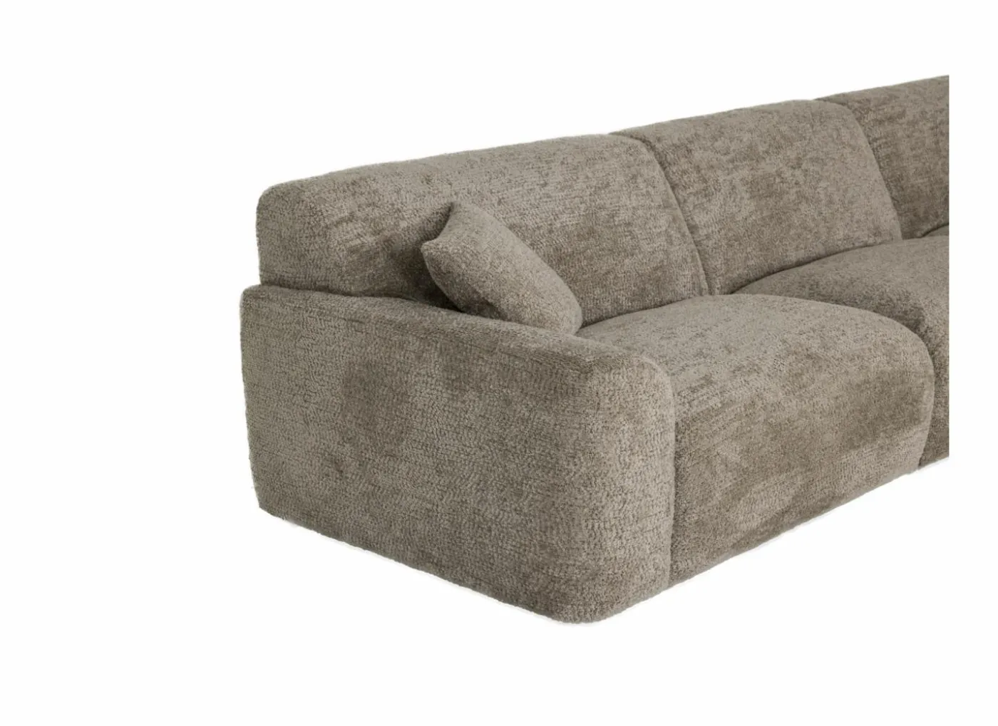 Hoeksalon Massa 354x168cm - stof - taupe