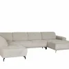 Hoeksalon Mats 372x227cm - stof - lichtgrijs