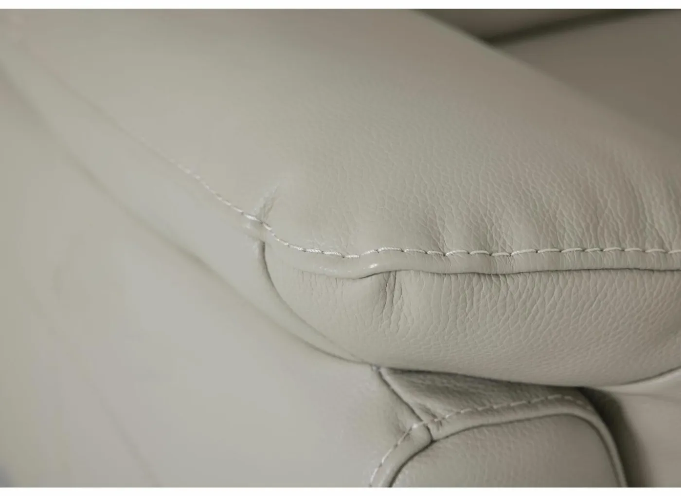 Hoeksalon May 289x289cm - leder - grijs & beige