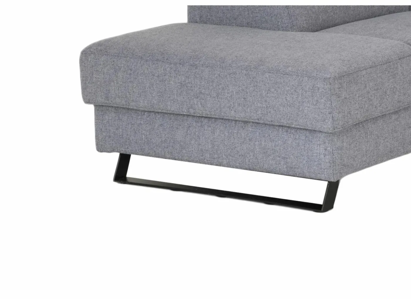 Hoeksalon Milton 302x238cm - stof - grijs met 2 elektrische relaxen