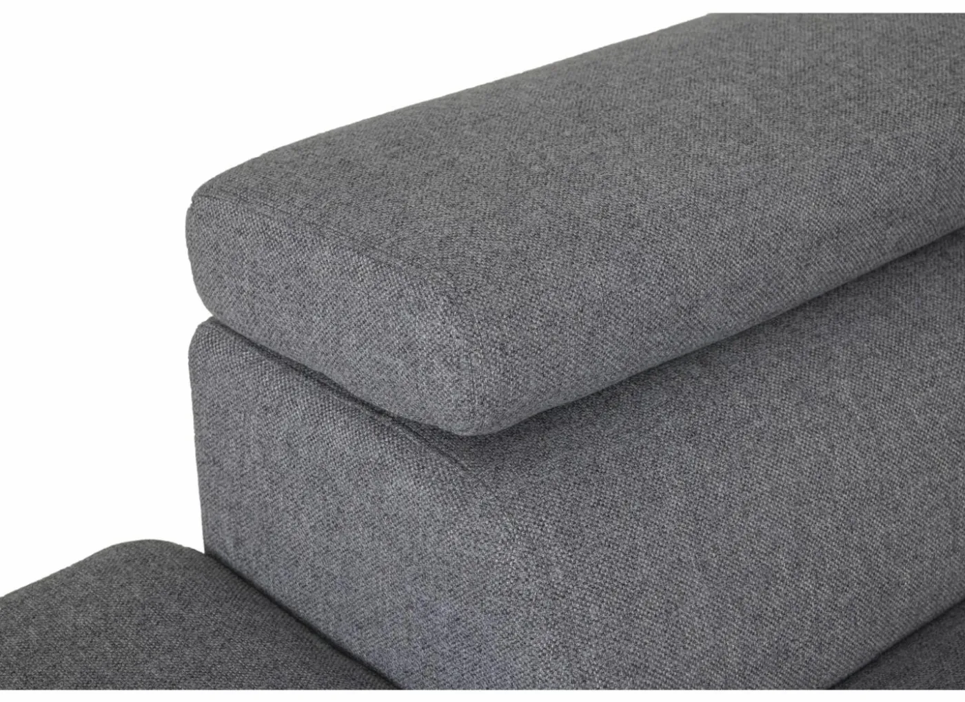 Hoeksalon Milton 302x238cm - stof - grijs met 2 elektrische relaxen