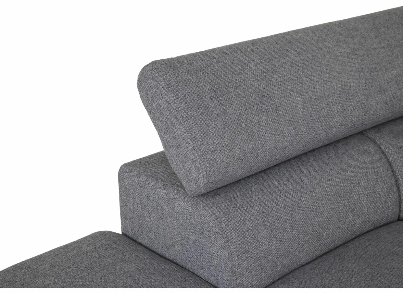 Hoeksalon Milton 302x238cm - stof - grijs met 2 elektrische relaxen