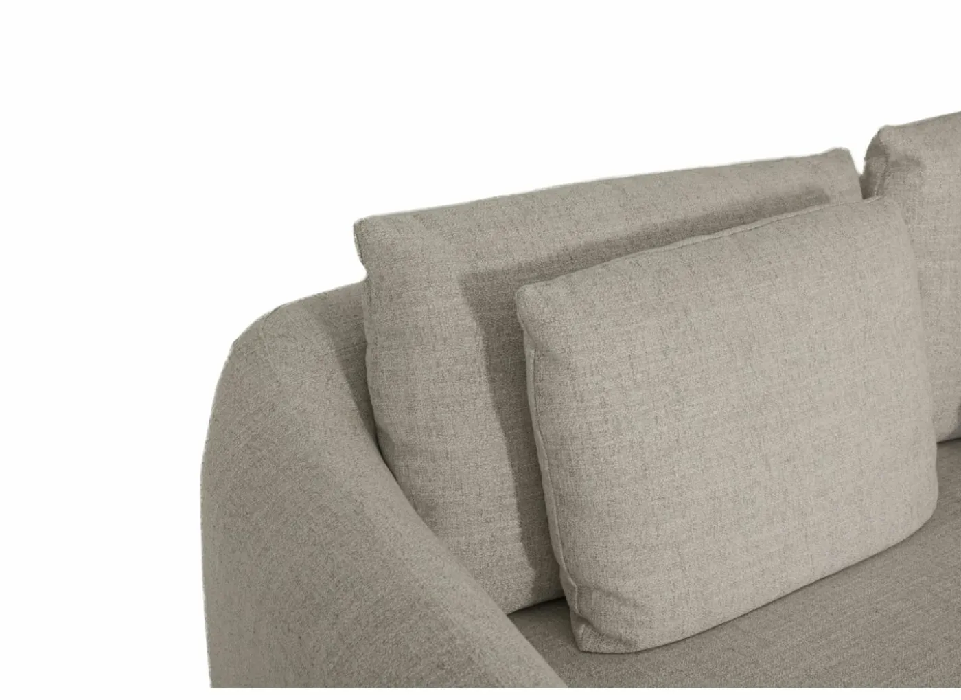 Hoeksalon Mimosa 318x230cm - stof - naturel