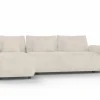 Hoeksalon Olivio 277x114cm - stof - beige