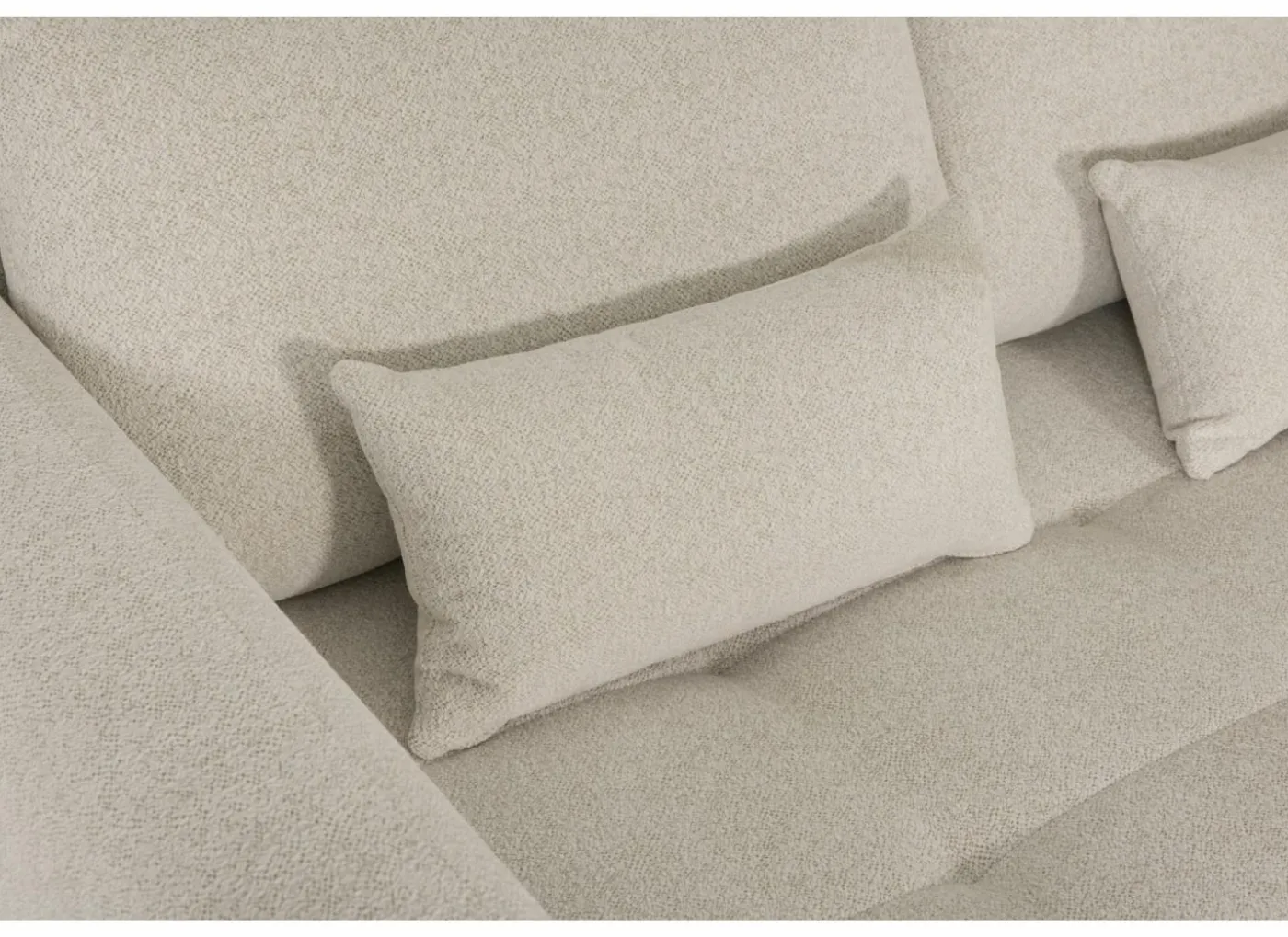 Hoeksalon Olivio 277x114cm - stof - beige