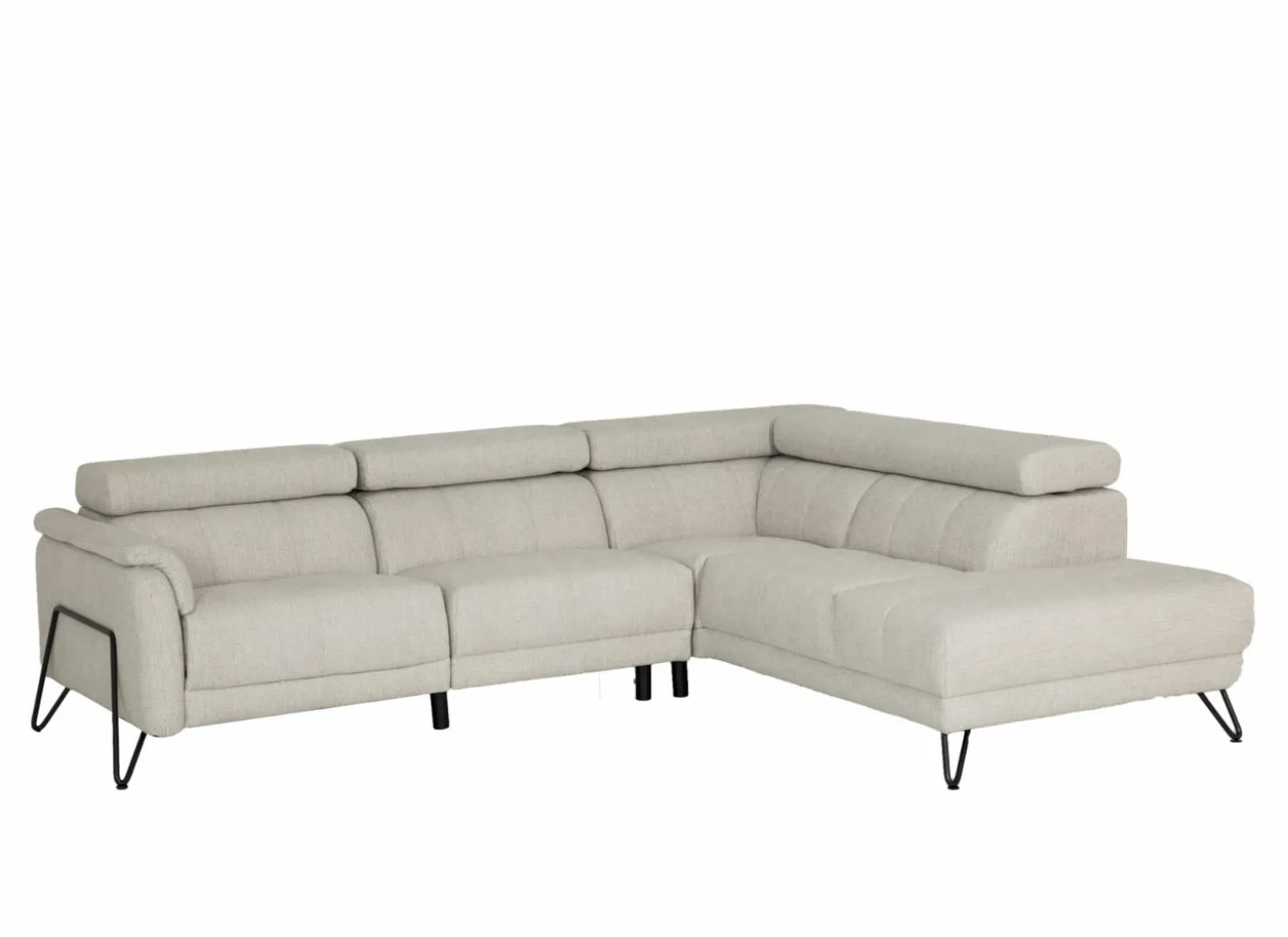 Hoeksalon Oltens 281x228cm - stof - beige