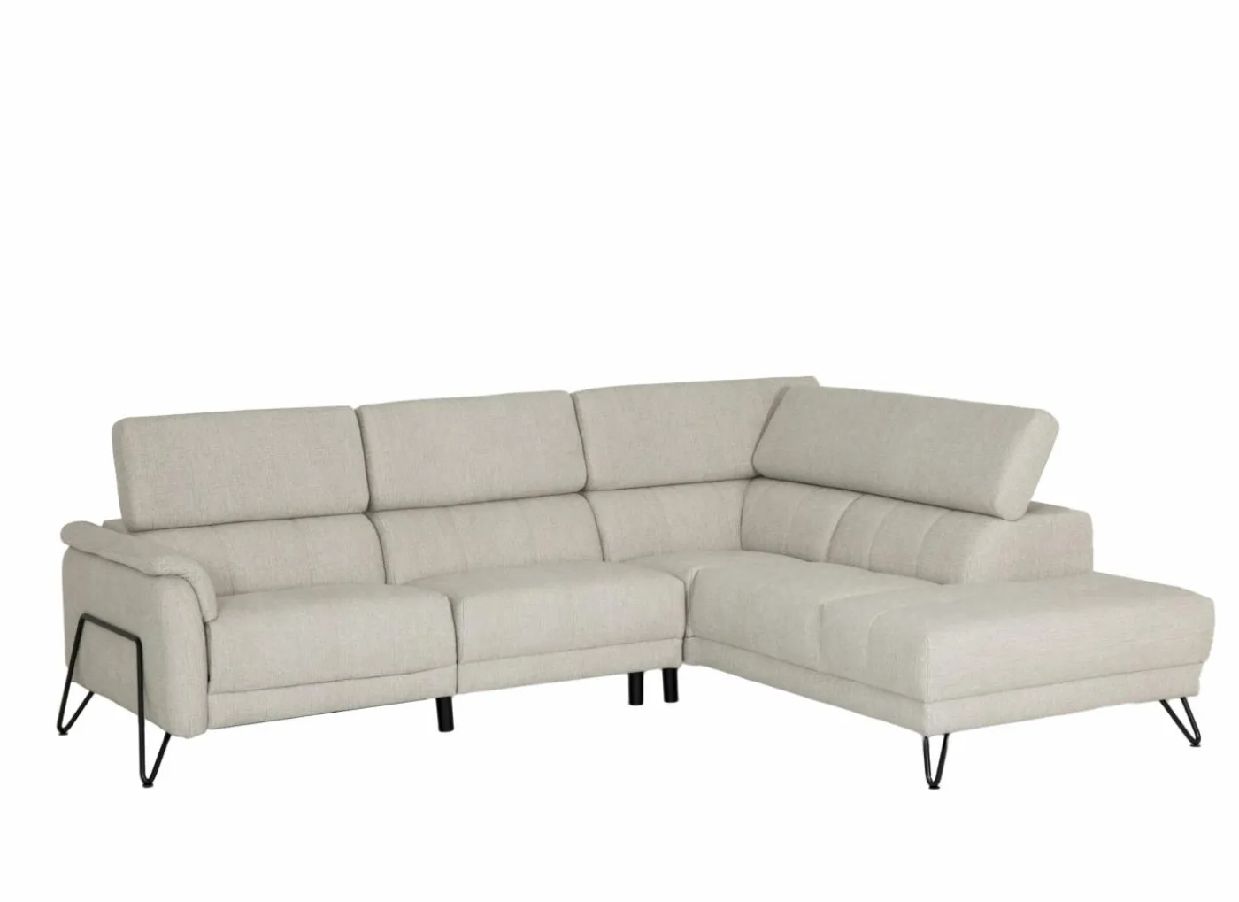 Hoeksalon Oltens 281x228cm - stof - beige