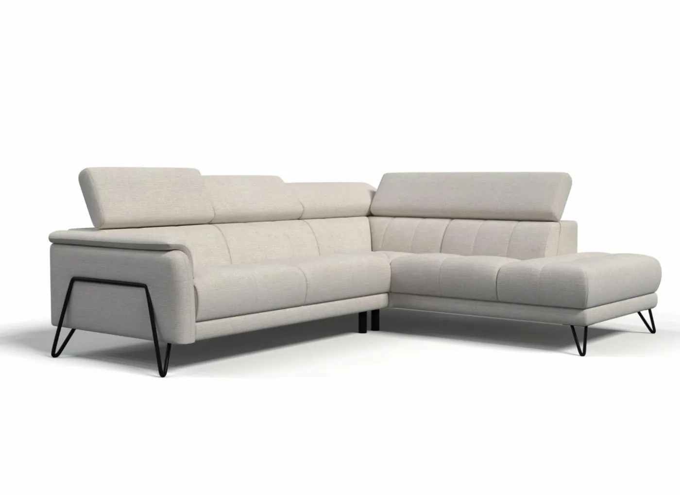 Hoeksalon Oltens 281x228cm - stof - beige