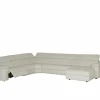 Hoeksalon Play 394x315cm - leder - wit met relax