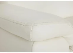 Hoeksalon Play 394x315cm - leder - wit met relax