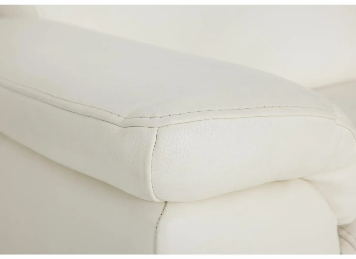 Hoeksalon Play 394x315cm - leder - wit met relax