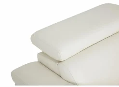 Hoeksalon Play 394x315cm - leder - wit met relax