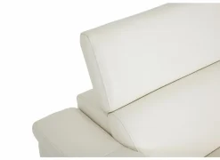 Hoeksalon Play 394x315cm - leder - wit met relax