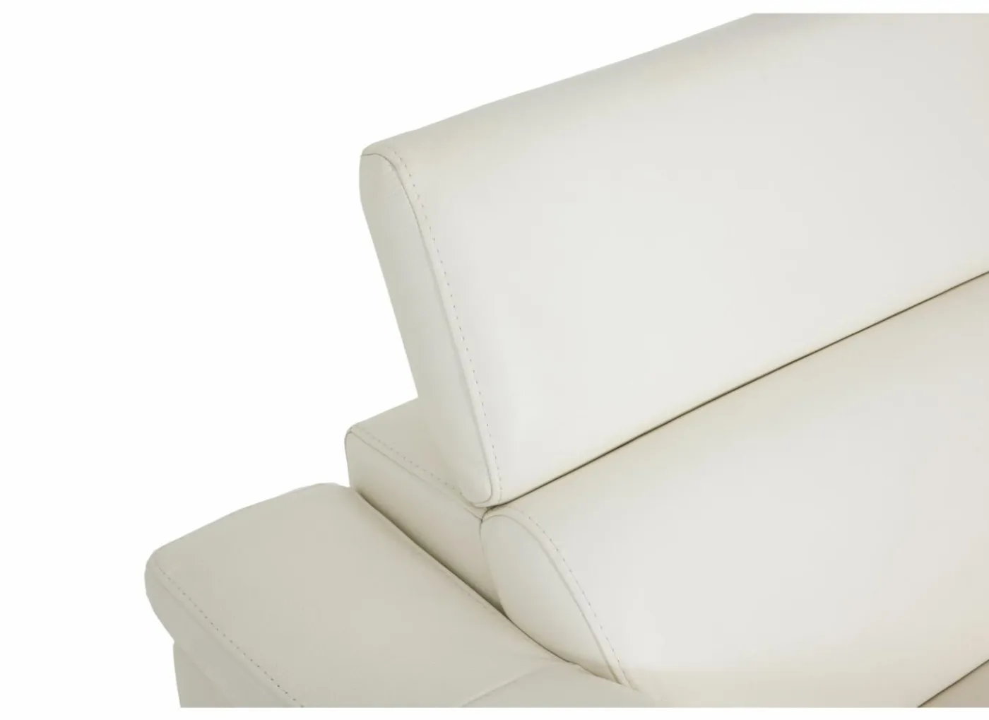 Hoeksalon Play 394x315cm - leder - wit met relax