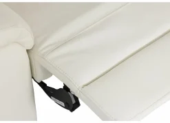 Hoeksalon Play 394x315cm - leder - wit met relax