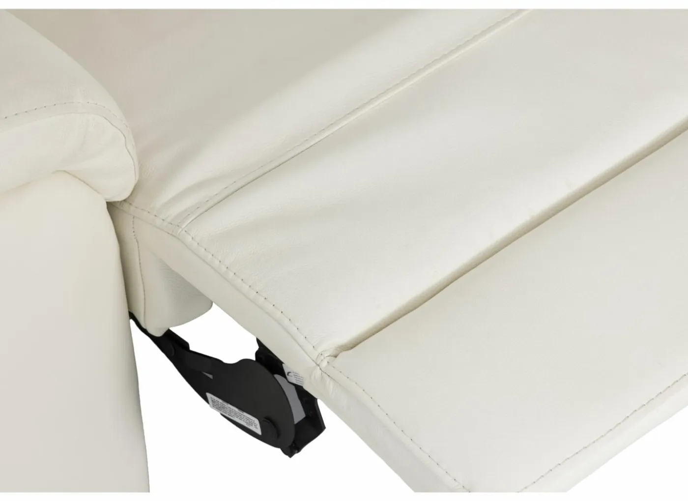 Hoeksalon Play 394x315cm - leder - wit met relax