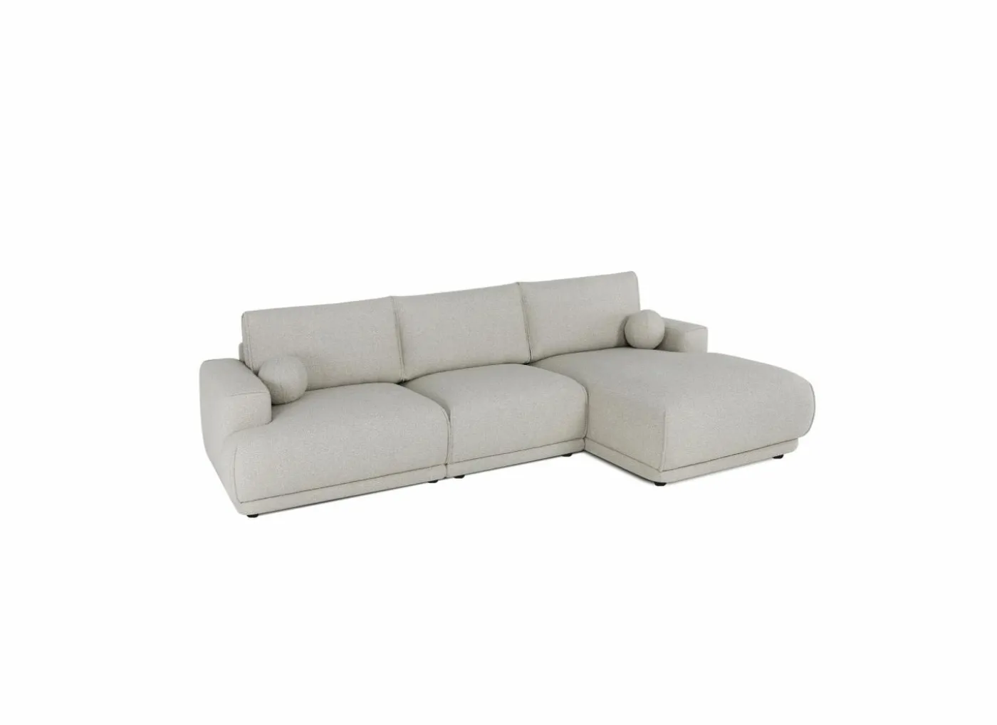 Hoeksalon Ramusio 319x169cm - stof - beige