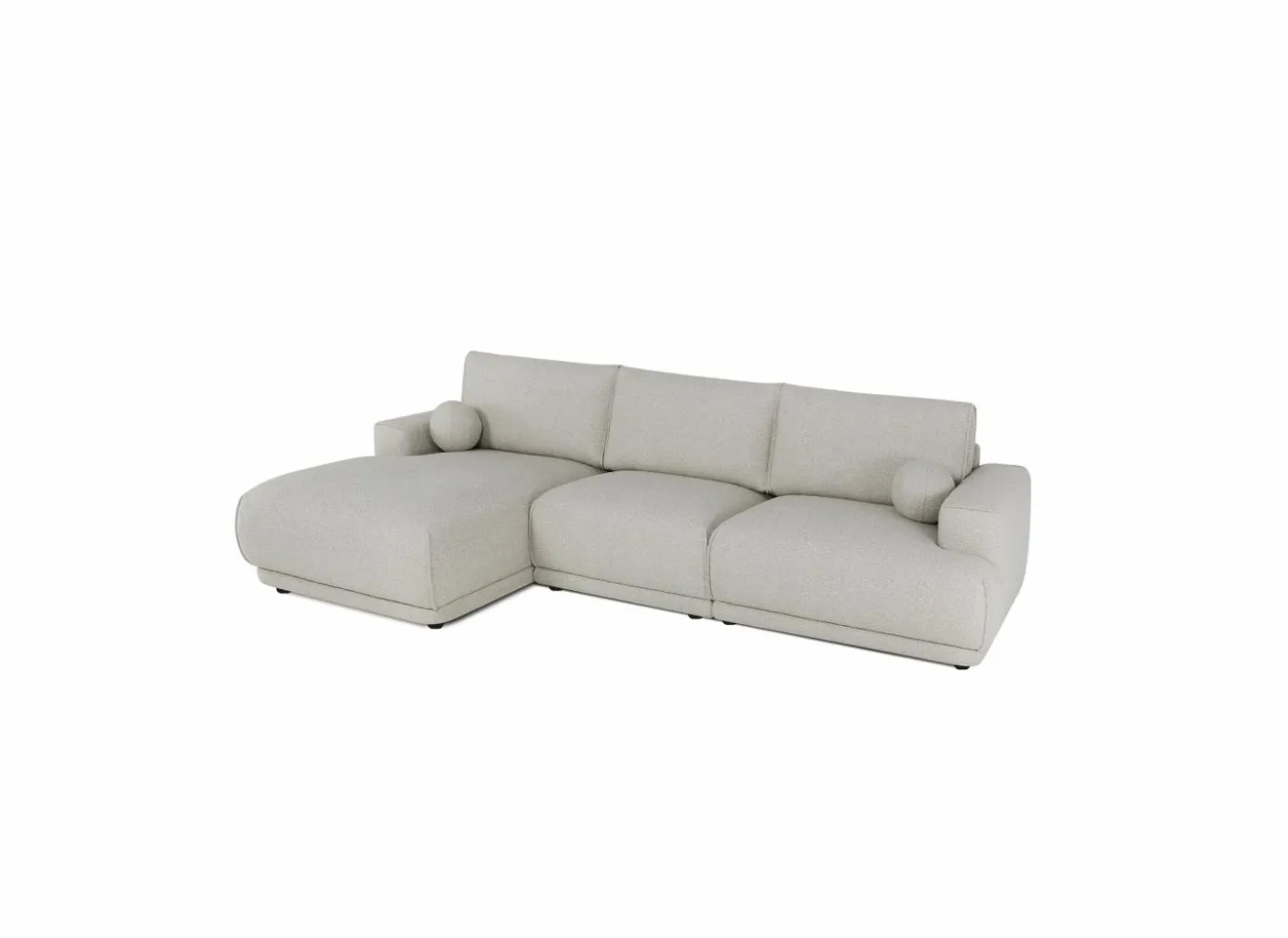 Hoeksalon Ramusio 319x169cm - stof - beige