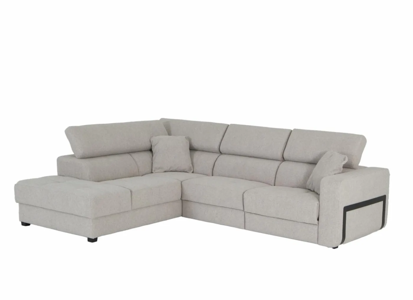 Hoeksalon Rezzo 290x226cm - stof - beige