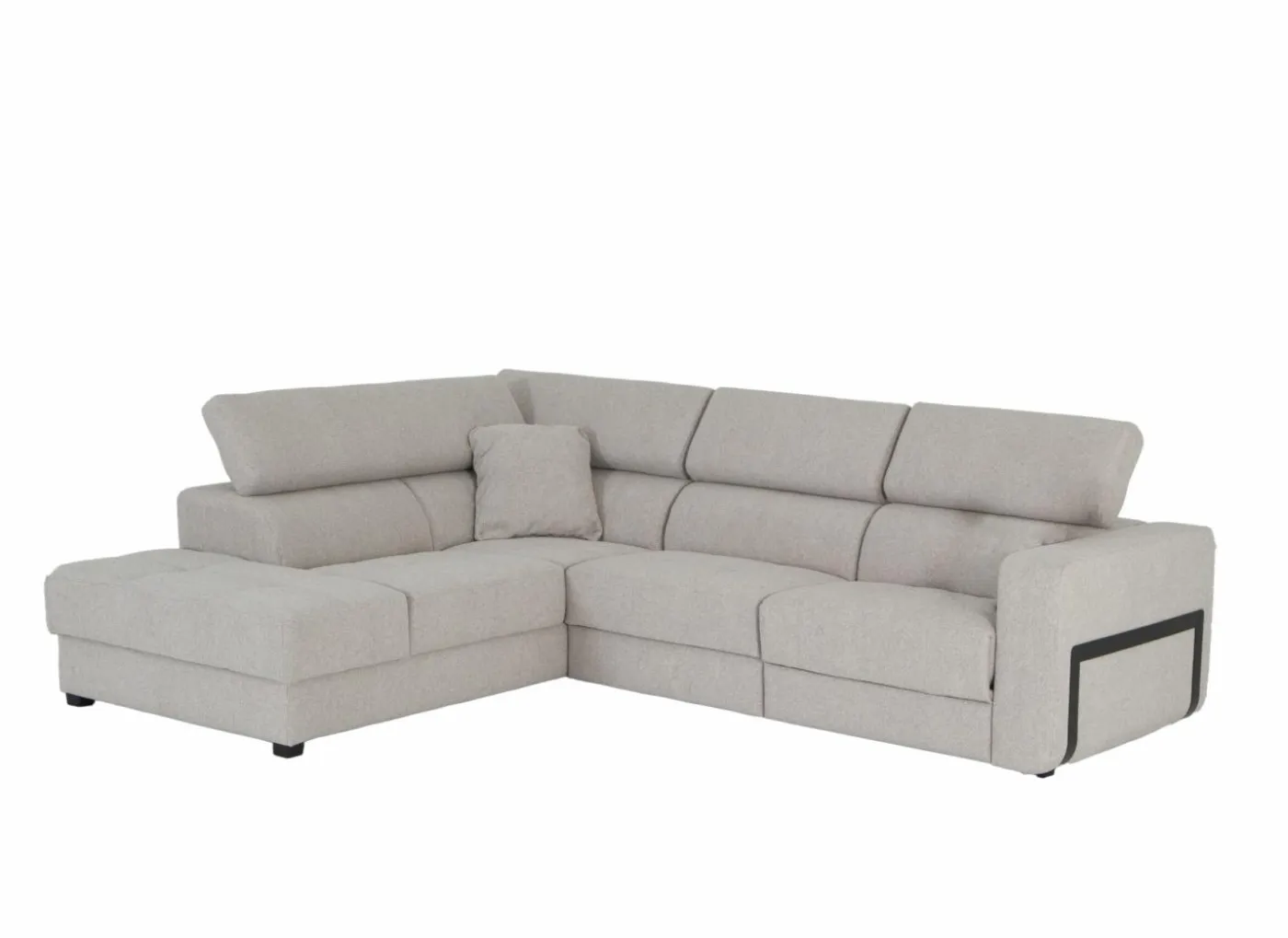 Hoeksalon Rezzo 291x226cm - stof - beige met relax