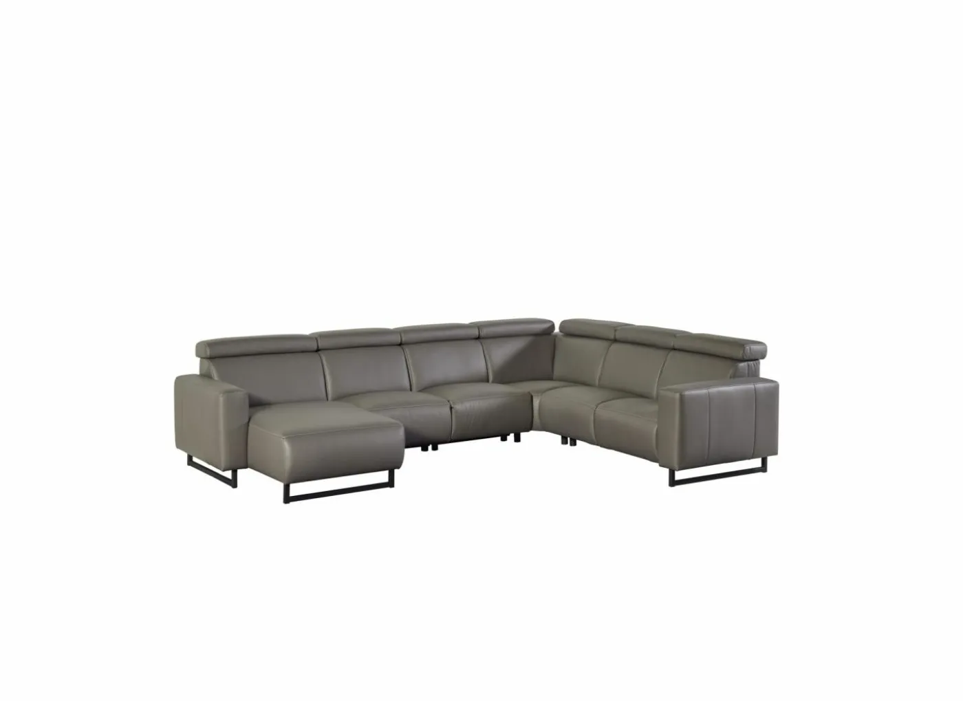 Hoeksalon Rigole 348x256cm - stof - donkergrijs