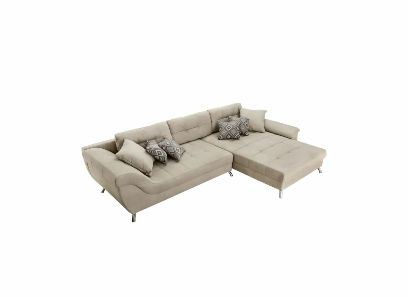 Hoeksalon San Francisco 355x218cm - stof - beige