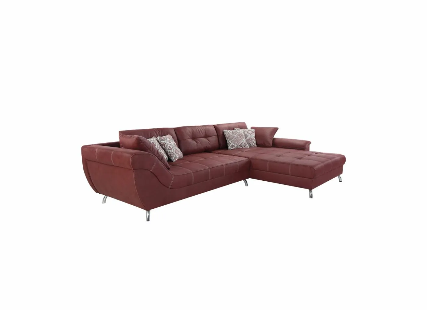 Hoeksalon San Francisco 355x218cm - stof - rood