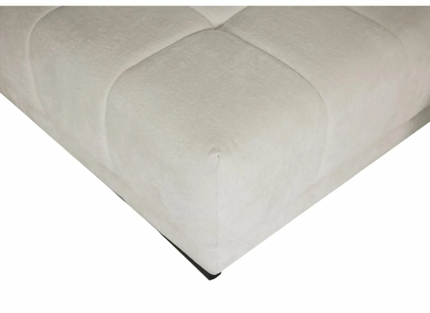 Hoeksalon Satellite-S 323x222cm - stof - naturel met poef en zitdiepteverstelling