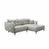 Hoeksalon Saulo 251x187cm - stof - grijs