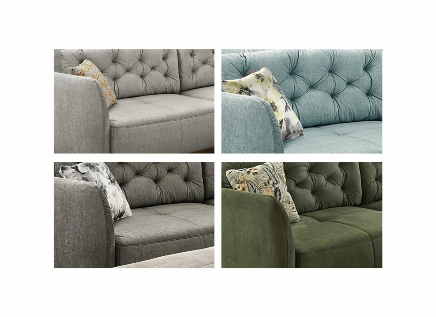 Hoeksalon Saulo 251x187cm - stof - grijs