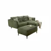 Hoeksalon Saulo 251x187cm - stof - groen