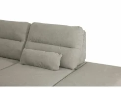 Hoeksalon Sioux 297x260cm - stof - ecru met slaapfunctie & zitdiepteverstelling