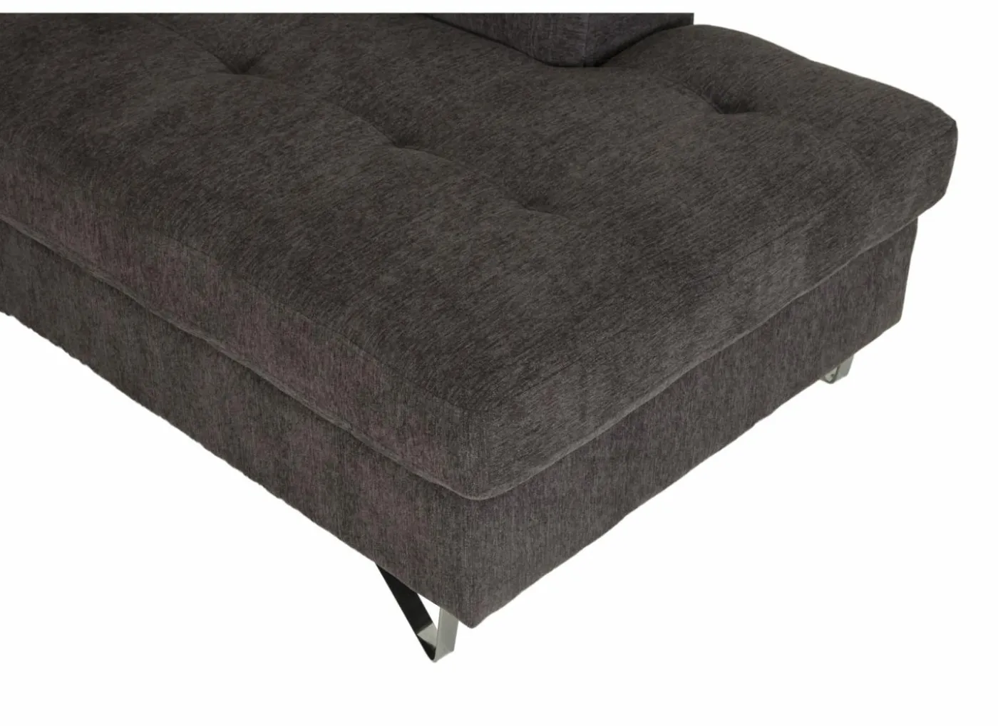 Hoeksalon Sirocco 230x200cm - stof - donkergrijs met bedfunctie