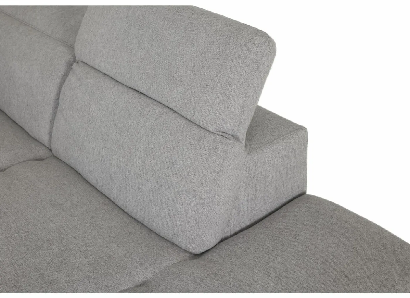 Hoeksalon Sub 302x243cm - stof - zilvergrijs met relax
