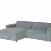 Hoeksalon Sumare 280x182cm - stof - blauw