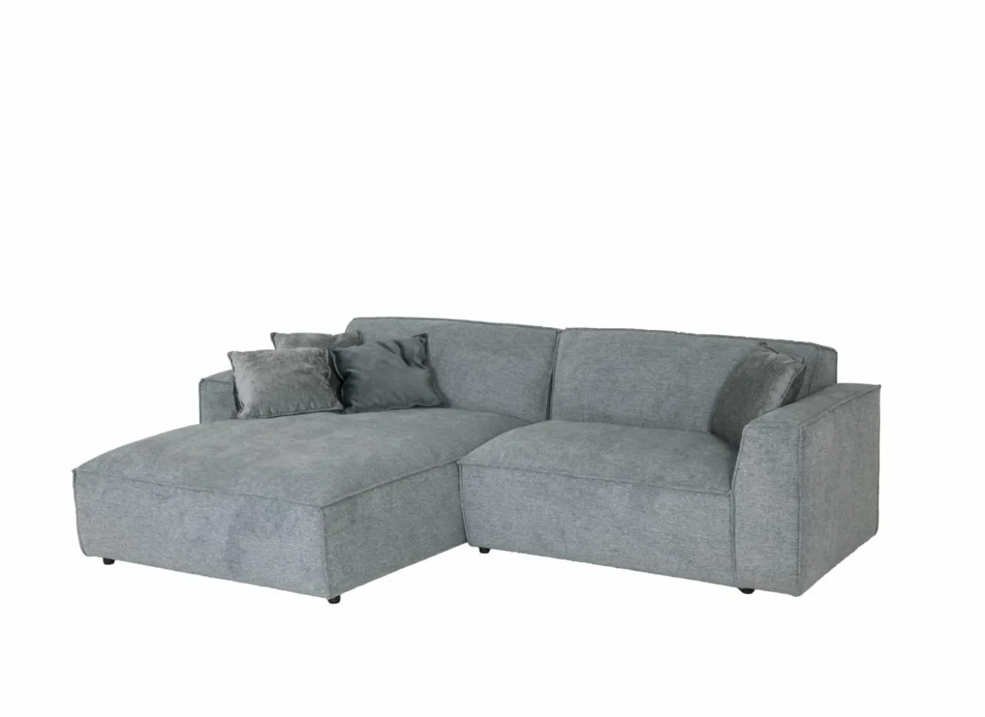 Hoeksalon Sumare 280x182cm - stof - blauw