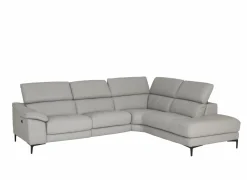 Hoeksalon Sun 298x238cm - leder - grijs