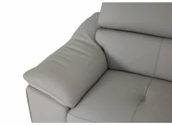 Hoeksalon Sun 298x238cm - leder - grijs met relax